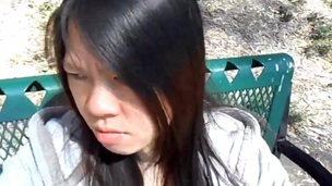 Awsome Non-professional Asian Teen Swallows in put emphasize park